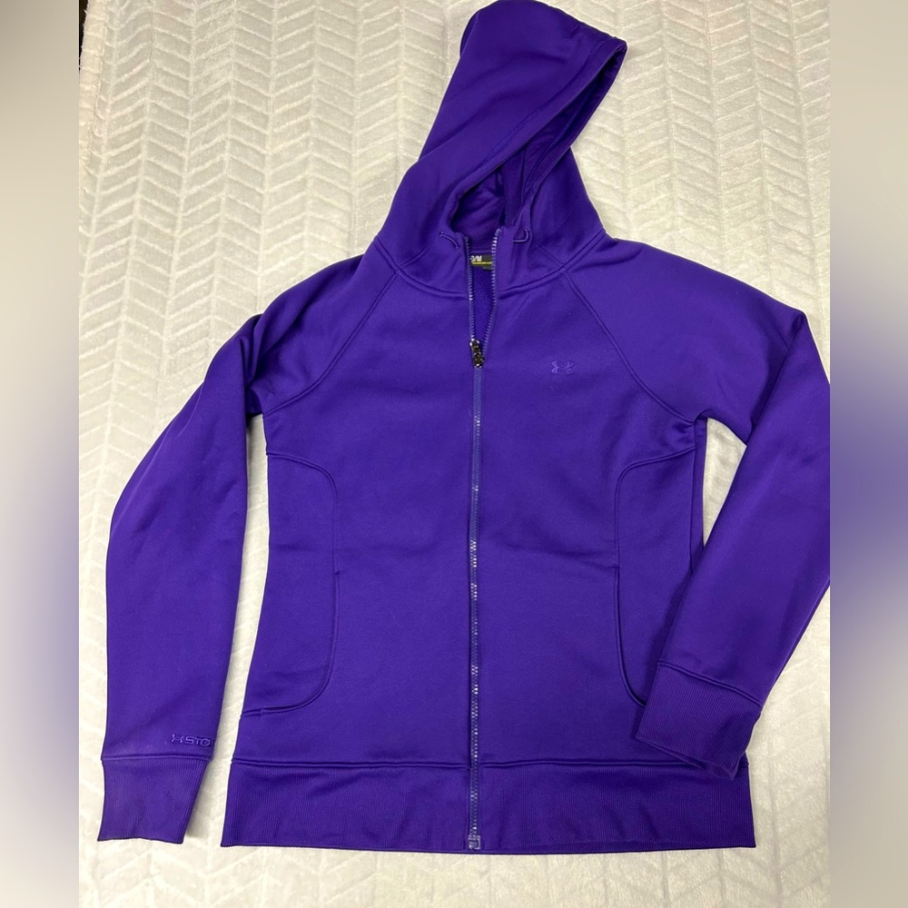 Under Armour storm semi-fitted sweat jacket, purple, women’s size Medium